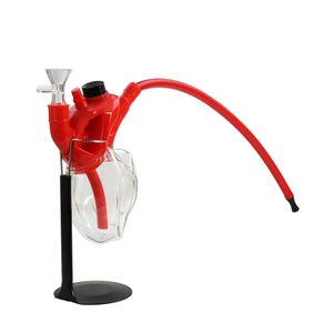 Rökande rör YHSWE Hjärtformad vattenpipa Bong Bubbler Silikon Rökvax Joint Dab Rig