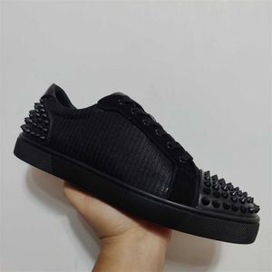 Luksusowy projektant Casual Sneaker Low Tops na sprzedaż Buty ślubne Butaki ślubne Płaskie kolce Mokoryoski Vintage Spike Mens Women Trainer Treaker wykonany we Włoszech z torbą na kurz