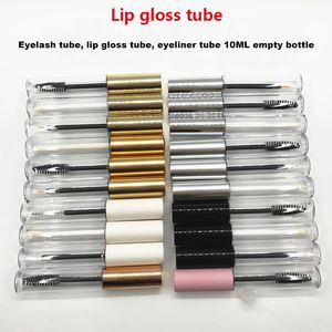 Multicolor 10ml Transparent Top Round Bottle DIY Sub Customized Cosmetic Packaging Lip Color Tube Bottle Empty Fragrance Container Lipcare Packaging