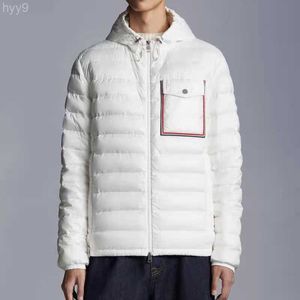 Masculino para baixo parkas bolso no peito leve jaqueta braço distintivo com capuz puffer designer de moda casaco de inverno tamanho 1--5 3t9f