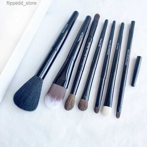 Makeup Brushes Old Hollywood Collection Travel Makeup Brush Set 7pcs Short Handle Cosmetic Brushes Beauty Tools Q231110