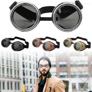 Sonnenbrille Männer Vintage Steampunk Radfahren Reiten Punk Brille Cosplay Modedesigner Brillen Luxus Runde Rahmen Sonnenbrille
