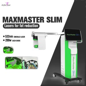 2023 Maxmaster Slim Machine Yağ Karın Kaldırma Ekipmanı 532Nm Zümrüt Lazer Cihazı Cilt Kaldırma Hızlı Teslimat