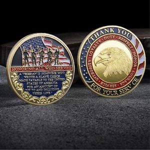 Arts and Crafts American Commemorative Coin Color Paint Metal Commemorative Coin