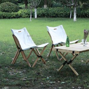 Camp Furniture Nordic Fabric Outdoor Chair Home Camping Solid Wood Portable Folding Pall Director Back Beach CN