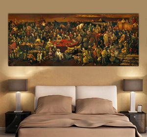 Знаменитые произведения искусства, обсуждающие божественную комедию, картина маслом на холсте, постеры и принты, настенные художественные картины Куадрос для гостиной1846233