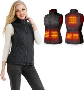 Women s Vests Women Heating Vest Autumn and Winter Cotton USB Infrared Electric suit Flexible Thermal Warm Jacket 231110