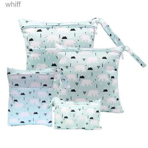 Diaper Bags 1pc Waterrproof Nappy Diaper Bags For Baby Cloth Diapers Nappies Menstrual Pads Storage Wetbag Zippered Wet Bag Maternity BagL231110