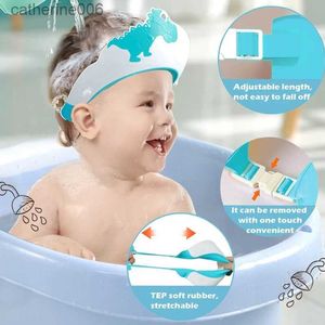 Cuffie per la doccia Lavaggio dei capelli Shampoo sicuro Protezione per gli occhi delle orecchie Cappello per bambini Cappelli da doccia di sicurezza per vasca da bagno con farfalla regolabile DropshippingL231110