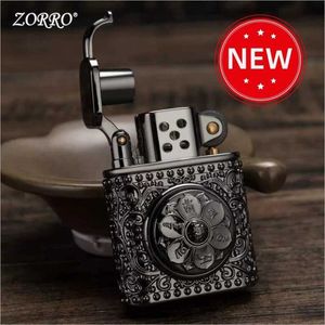 Accendini NUOVO accendino a cherosene Zorro buona fortuna zodiaco stile cinese giocattolo da spinning a benzina regalo aziendale