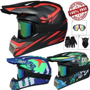 Cycling Helmets Send 3 pieces gift motorcycle helmet children off road bike downhill AM DH cross capacete motocross casco 231109