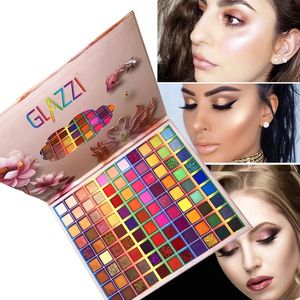 99 Cores Paleta de sombras Fluorescente Fluorescente brilhante Pigmento Pigmento Pallete de sombras Olhos de maquiagem 10 PCs