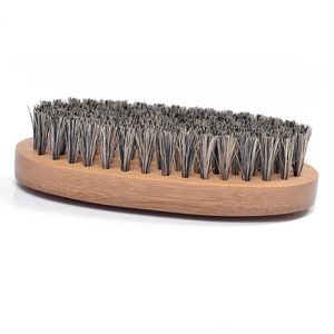 Andra hushållsorganisationer Natural Boar Hair Bristle Beard Mustasch Borst Rakningskam Män möter Mas Round Wood Handmad Dhhhsi