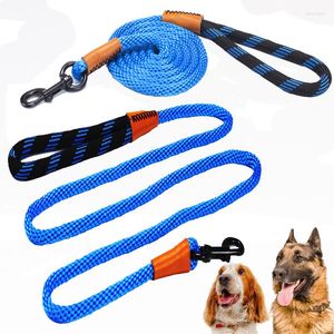 Collari per cani Leash morbido imbottito in nylon Long Tracking rotondo corda rotonda per camminata all'aperto addestramento per animali domestici per cani di grande grande