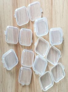 Caixa de recipientes de armazenamento de plástico transparente de Mini Plástico Caixa de caixa com tampas de jóias pequenas caixas de ouvido Caixa de armazenamento HHA15946876192