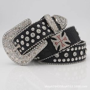 Pasy Water Diamond Belt wykonane ręcznie przez kobiety modny styl punkowy hip -hopowy