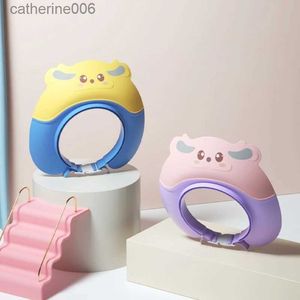 Toucas de banho para bebês, touca ajustável para banho infantil, chapéu à prova d'água para banho, lavagem infantil, proteção para os olhos