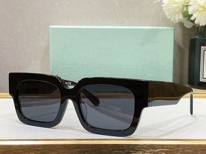 Occhiali da sole da donna firmati di lusso stile cool moda calda classico piatto spesso nero bianco montatura quadrata occhiali da uomo designer con scatola originale