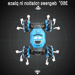 Freeshipping RC Car 4WD Radio Control Stunt Car Gesture Induction Twisting Off-Road Vehicle Light Music Drift Toy High Speed Climbing R Adaa