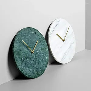 Wall Clocks Nordic Large Clock Modern Design Natural Marble Home Decor For Living Room Luxury Silent Watches Bedroom Decoration
