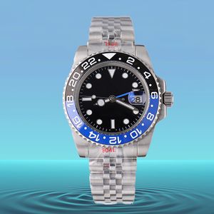 Mens Watches Automatic Mechanical 40mm batman Watch 2813 movement 904 Stainless Steel Ceramic Sapphire luminous WristWatches montre de Blue Christmas present