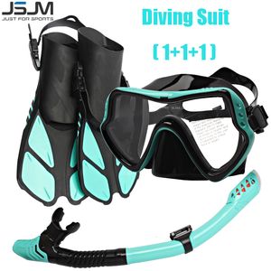 Dykmasker JSJM 111 Professionell dykning Maskutrustning Dykningsglasögon HD Anti Fog Scuba Mask Underwater Snorkling Snorkel Flippers 230410