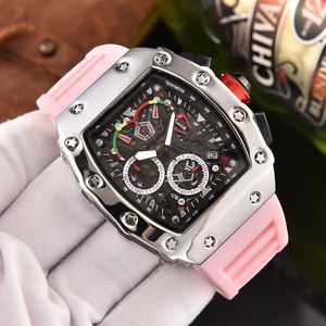 2023 Business Luxury Fashion Watch wielofunkcyjny ruch kwarcu Mały trzy igły zegarek galwaniczny Stop jasnobrązowy wina