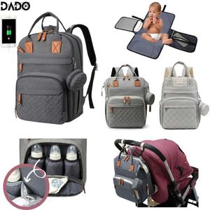 Diaper Bags Diaper Bag Backpack Multifunction Travel Maternity Baby Changing Large Capacity Waterproof Stylish Mom Dad Gift Kids Boys GirlsL231110