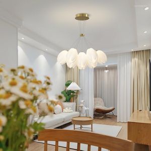 Ljuskronor nordiska led vardagsrum ljuskronan enkel modern atmosfär sovrum mat blomma hem inomhus dekor lampa fixturer