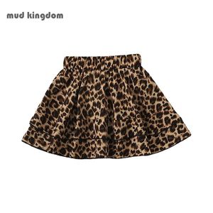 Röcke Mudkingdom Kleine Mädchen Leopardenrock Elastische Taille Überlagert Für Kinderkleidung Sommermode Design 2-6T