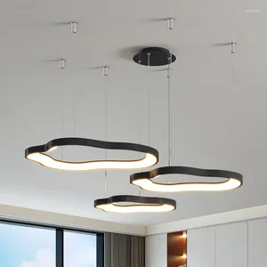 Chandeliers Pendant Lights Led Lamps For Living Room Bedroom Kitchen Home Decoration Indooring White Black Fixture