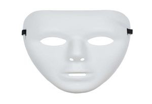 Jabbawockeez Plain White Face Vollmaske für Halloween-Maskerade-Drama-Party HipHop Ghost Dance Performances Requisiten XBJK21058135249