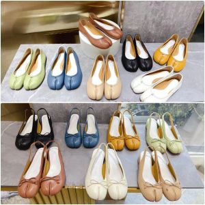 Designer shoes Women's ballet shoes tabi Ballerina sandals Half casual shoes Ballet flats Sheepskin calf leather dance casual shoes