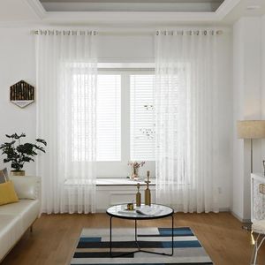 Triagem da janela de cortina Tulle Gaze Capa ilhó Valance Voile Sala de estar casa Casa Decoração 3 Tamanhos D30