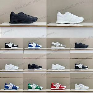 2023 Designer Run Away Casual Shoes Luxury Leather Embossed Grain Cowhide Lace-up Sneaker Mens Sneakers Size 38-45