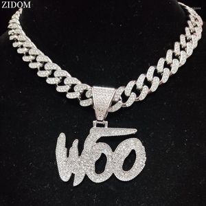 Colares pendentes Men Mulheres Hip HP Colar de carta com 13mm Chain Chain Hiphop Iced Out Bling Pingents Fashion Charm Jewelry