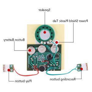 Freeshipping 3 PÇS/LOTE 30s Gravador de Música Som Módulo de Voz Chip 05W com Bateria de Botão Eplag