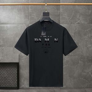 남성용 남자 스웨트 셔츠 패션 흑백 짧은 슬리브 럭셔리 편지 패턴 승무원 목 반 슬리브 소매 셔츠
