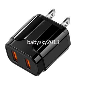 Dual 5V 2.4A Eu US USB Wall Charger QC3.0 Power Adapter For Iphone 11 12 13 14 15 Pro max Samsung B1