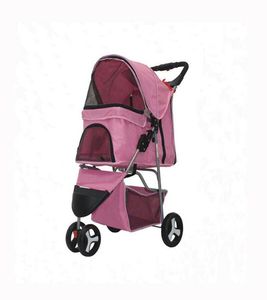 Pet Stroller Cat Dog 3 Wheel Goog قابلة للطي خفيفة الوزن السفر Carrier7325948