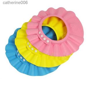 Shower Caps 3 Colors Children Adjustable Safe Shampoo Shower Bath Protection Soft Caps Baby Hats Waterproof Wash Hair Shield 2022L231110