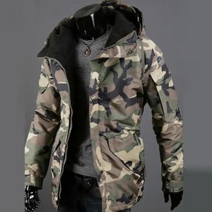 Misturas de lã masculina durável casaco solto de lã manga longa estilo militar jaqueta camuflagem impressão masculino desgaste exterior para caminhar 231109