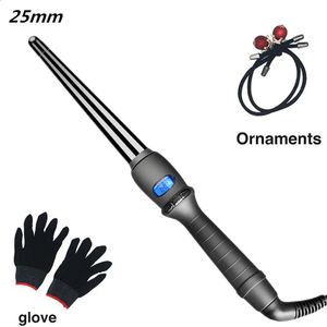 Curling Irons Lcd Curlers Curling Iron Pojedyncza rurka ceramiczna szkliwa gruszka stożka elektryczne włosy kręcone 231109