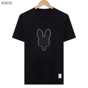 T-shirt da uomo teschio Bunny Pattern Top in cotone O-Collo T-shirt stampa coniglio fantasma Polo estiva da uomo T-shirt di design di lusso Mezze manicheG5QR