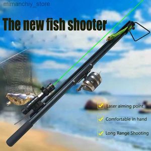 Jakt slingshots Nya små stålfiskeslusshår långväga fiskespäng precision Höggrön laserased vid Arrow Darts Catapult Q231110