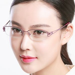 Solglasögonramar Brightzone Ultralight Half Rim Elegance Pure Myopic Optics Myopia Recept Eye Glasses Fashion Frame 230410