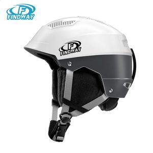 スキーヘルメットFindway Ski Helmet Goggles統合的に成形された暖かいスキーヘルメットアウトドアスポーツスキースノーボードスケートボードヘルメット大人の子供231109