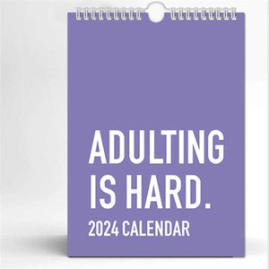 Adulto é difícil calendário 2024 acessórios para móveis decoração de casa adesivo de parede pingente