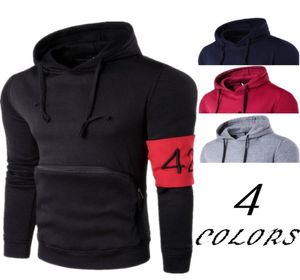 424 Bordado Mens Casual Hoodies Designer Masculino Cor Sólida Moletons Com Capuz Simples Patchwork Hip Hop High Street Pullover1441564