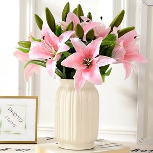 Dekorativa blommor 10st/Lot Artificial Bouquet for Home Decor Wedding Decoration Craft Vases Flower DIY Accessories LSAF076